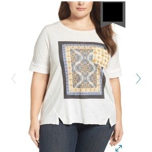 Democracy Pocket Tee Keyhole Back Plus 1X